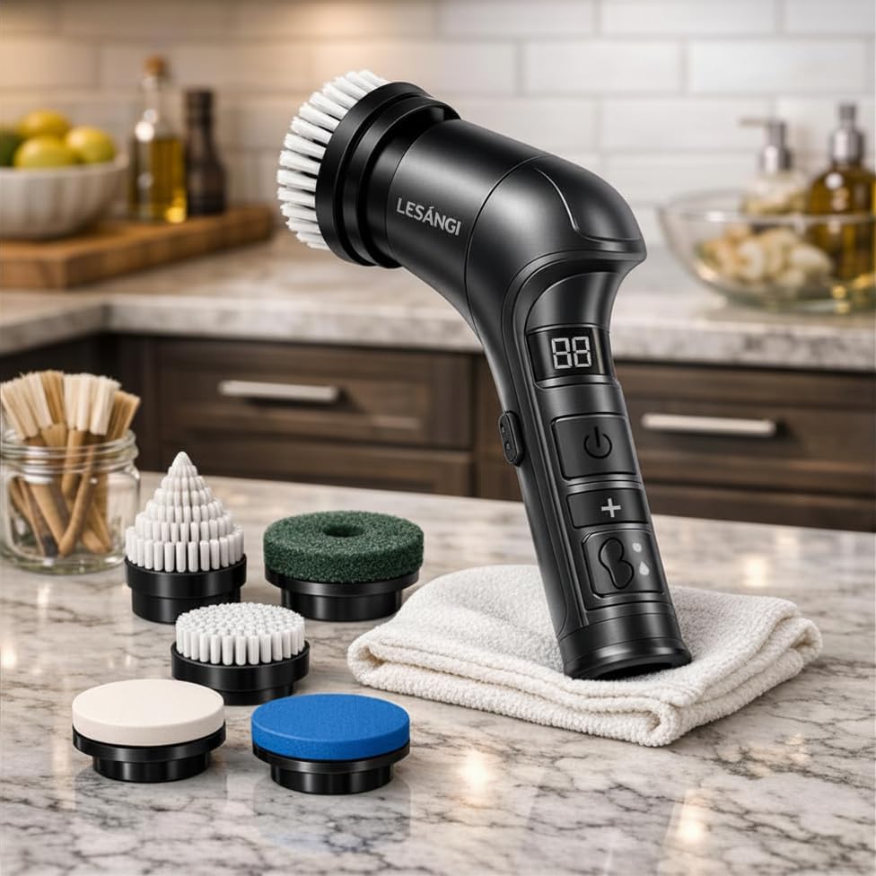 Complete Cleaning Kit – Power Scrubber, Retractable Squeegee & Multi‑Purpose Bucket for Home, Bathroom, Kitchen & Car Detailing