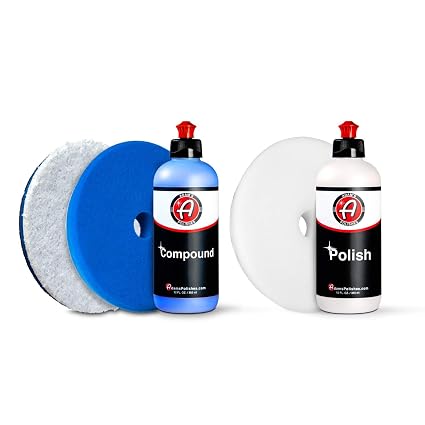 Adam's Polishes 2-Step Polishing System 12oz Combo - Silicone-Free, Body Shop Safe Formula - Quick, Professional Correct