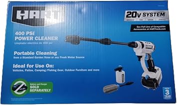HART 20-Volt Cordless Pressurized Vehicle Cleaner Portable Cleaning