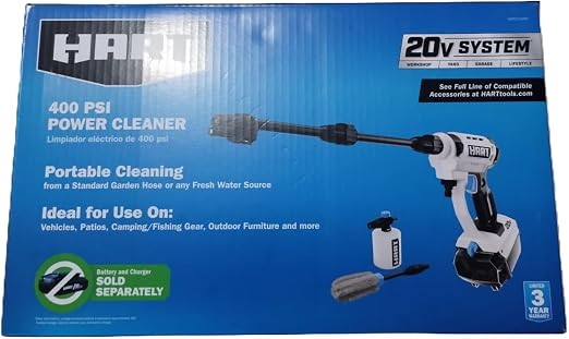 HART 20-Volt Cordless Pressurized Vehicle Cleaner Portable Cleaning