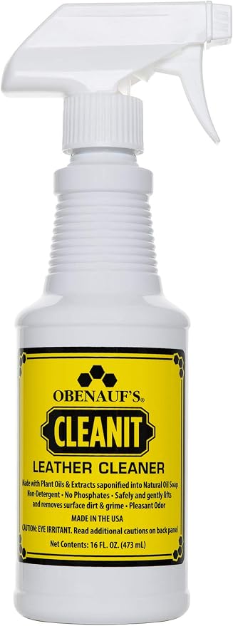 Obenauf's Cleanit Leather Cleaner - Natural Plant Oil Leather Cleaner for Boots, Furniture and Car Interior - Safe and G