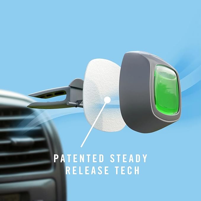 Febreze Vent Clip Car Air Freshener, Odor Eliminator, Auto Noir Scent, 4 Clips (2 Packs)