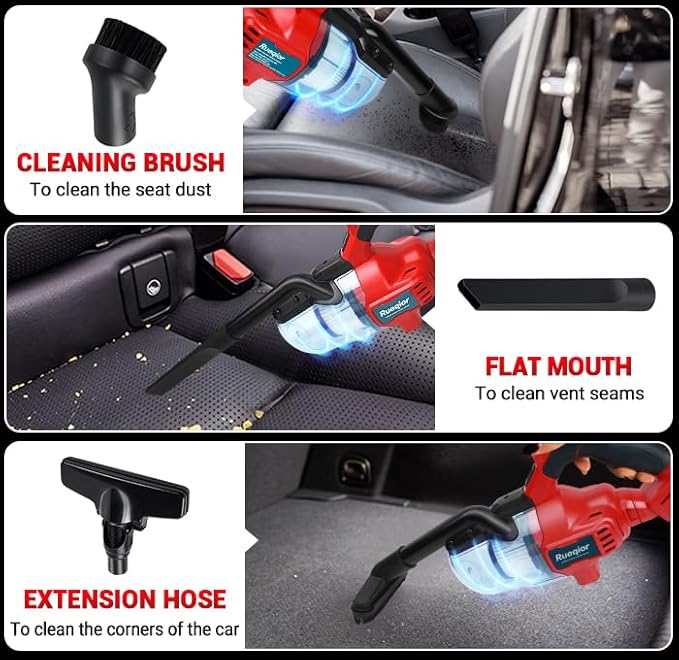 Cordless Vacuum Compatible with Milwaukee 18V Battery, 5 in 1 Handheld Electric Vacuum with 400W Powerful Motor, 46 CFM Portable Hand Vacuum for Home Pet Hair, Car (NO Battery)