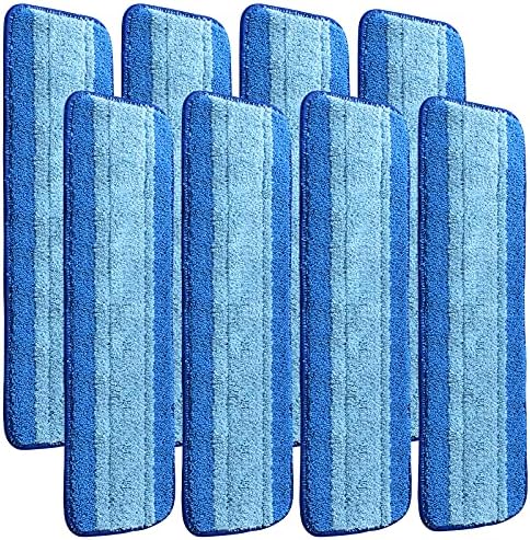 8 Pack Microfiber Cleaning Pads Compatible with Bona Mops, Safe for Hardwood and Hard-Surface Floors, Washable, Reusable