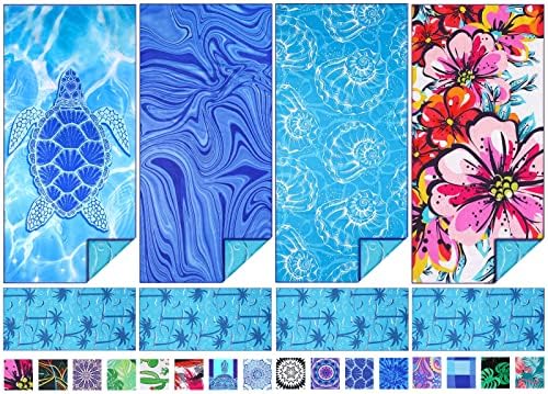 Microfiber Beach Towel Extra Large 71x32 inches 4 Pack Bulk
