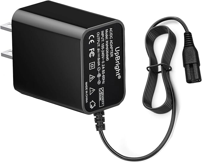 UpBright 2-Prong 9V AC/DC Adapter Compatible with Homitt HM115C HM115D HM115 C HM 115 D HM115CW HM115CD HM115CG Electric Spin Scrubber 360 Cordless Power Scrub FD DK10-090-0650 Supply Battery Charger