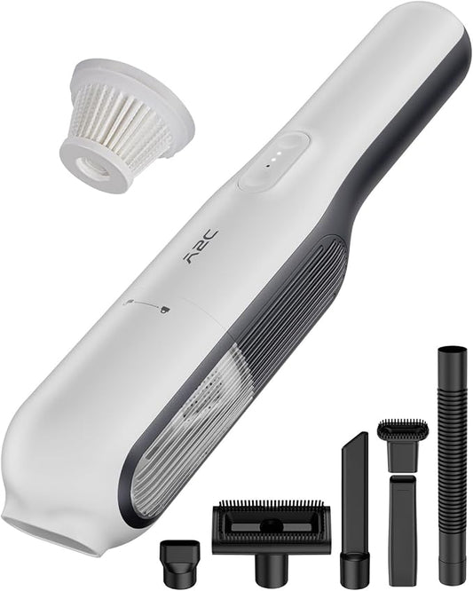 A2C Handheld Vacuum Cordless with 19000Pa Strong Suction, Mini Car Vacuum Cleaner with HEPA Filter, 2 Suction Modes, Multi-Nozzles, Portable Vacuum Cleaner for Home, Car, Office, Keyboards