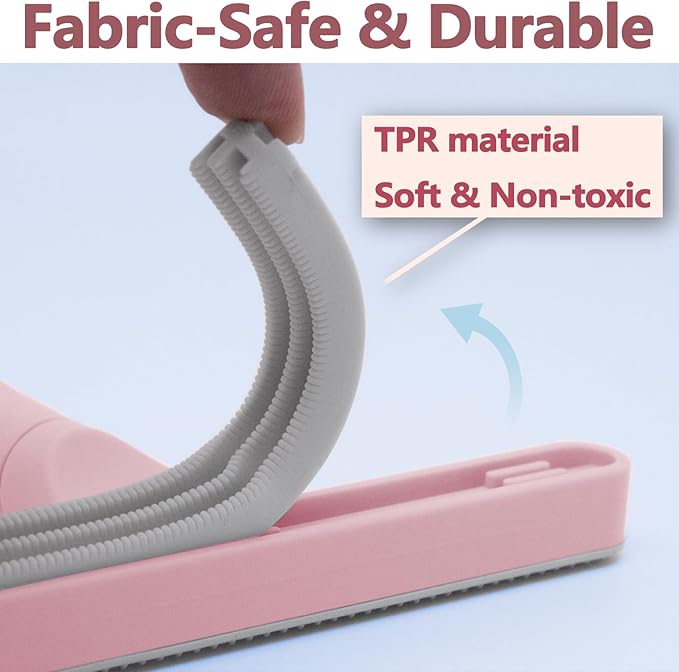 2 Pack Portable Pet Dogs Cats Hair Remover Lint Removal Shaver Tool Fur Scraper Carpet Rake for Couch Furniture Car Mats Fabric Sofa Clothes Bedding Pink
