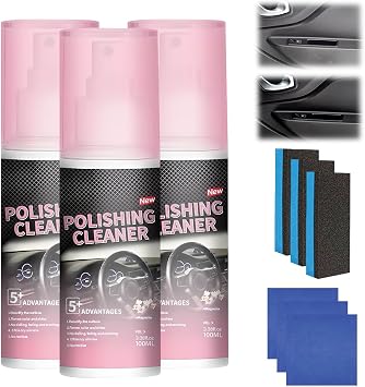 Polishing Cleaner, 2026 New Car Interior Cleaner, Polishing Cleaner Car Interior Spray, Interior Detailer Spray for Rubb