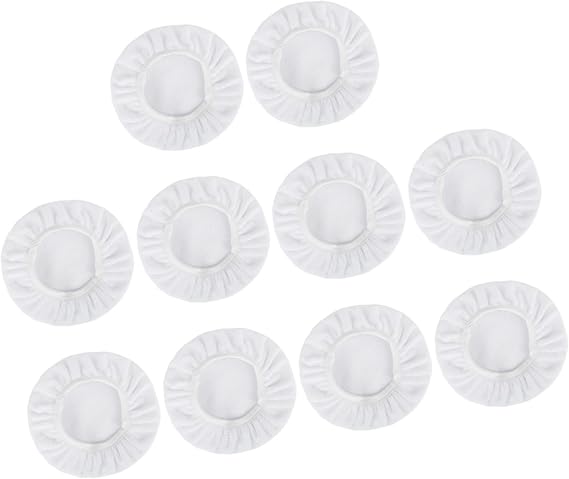 10pcs 9-10 Inch White Soft Microfiber Car Wax Polishing