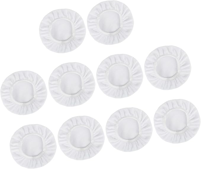 10pcs 9-10 Inch White Soft Microfiber Car Wax Polishing