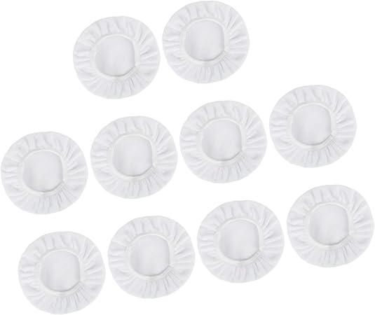 10pcs 9-10 Inch White Soft Microfiber Car Wax Polishing