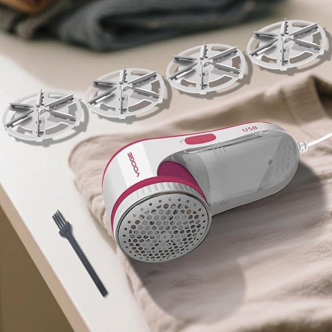 [High Power, Works Great] Electric Lint Remover, Fabric Shaver, Pilling Remover for Clothes, Sweater Shaver, Pill Remove Pilling Fuzz, Clothes Shaver Defuzzer, Fuzz Shaver for Clothing, USB Powered