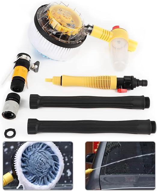 Car Wash Brush Kit, Car Spin Brush Home Car Washing Autospinning Brush Clean Tools High Pressure Washer Accessories Chen
