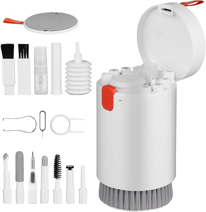 20-in-1 Phone Cleaning Kit,Computer Keyboard Brush Cleaner, Screen Electronic Cleaner Kit for Laptop, AirPods, MacBook, Cell Phone, IPad, Car, Lego, Device, Earbuds, Camera Lens
