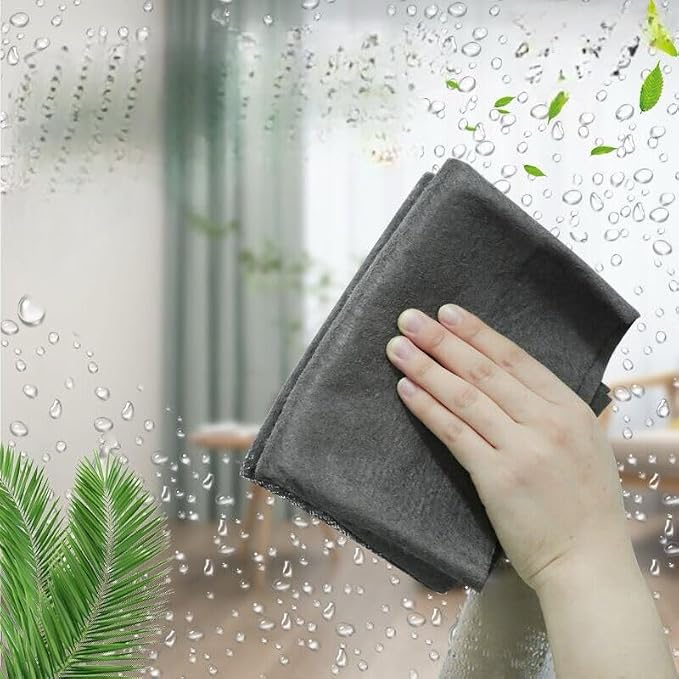 12pcs of Thickened Magic Cleaning Cloth, Microfiber Magic Streak Free Miracle Reusable Glass Mirror Microfiber Cleaning 