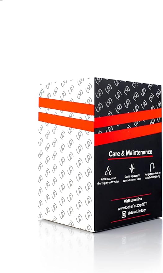 Detail Factory - Curveball XL Synthetic Brush - Ultra Soft Bristles, Comes with Storage Rack, Covers Large Area Inside or Outside Vehicles - Red