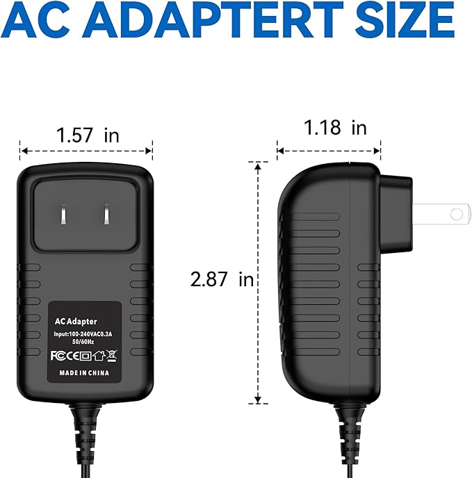 8V 2A AC Adapter Replacement for Hurricane SpinScrubber Spin Scrubber Brush Rechargeable Power Battery Charger
