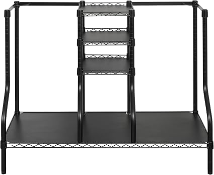 SafeRacks Golf Equipment Organizer Rack, Golf Bag Storage Rack for Garage, Fits 2 XL Bags & Accessories - Standard and D