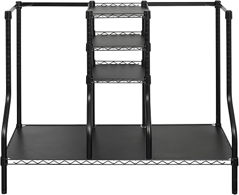 SafeRacks Golf Equipment Organizer Rack, Golf Bag Storage Rack for Garage, Fits 2 XL Bags & Accessories - Standard and D
