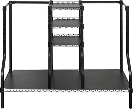 SafeRacks Golf Equipment Organizer Rack, Golf Bag Storage Rack for Garage, Fits 2 XL Bags & Accessories - Standard and D