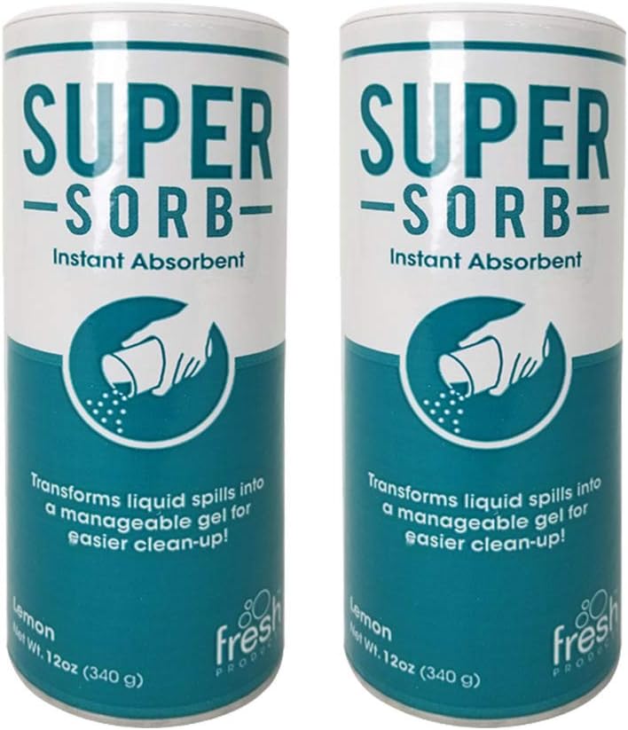 Super Sorb Instant Absorbent Clean Up Vomit 12 oz [Set of 2]