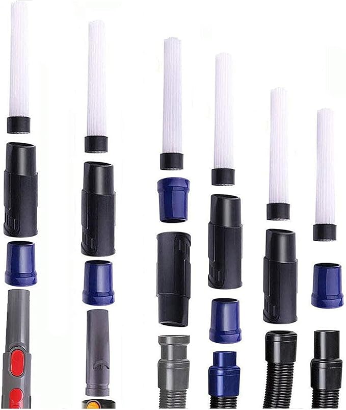 Alrens 1 1/4" Shop Vacuum Cleaner Attachments Brushes for Vac Accessories 1/4 inch 1 3/8 inch, Set of 8