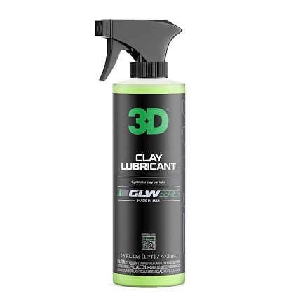 3D Clay Lubricant GLW Series | DIY Car Detailing | Hyper Slick Lubrication for Clay Bars | Eliminates Contaminants from 