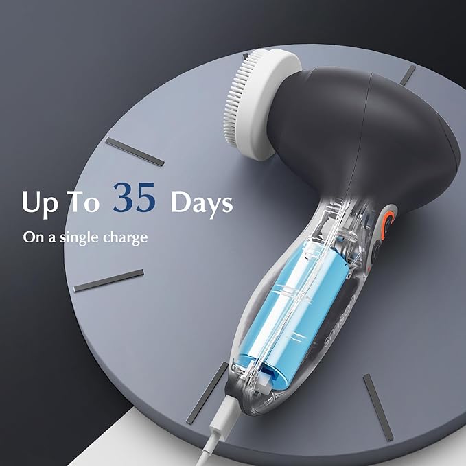 COSLUS FBX04 Facial Cleansing Brush Face Scrubber: 3 in 1 Bi-Directional Electric Spin Brush for Removing Blackhead, Exfoliating, Massaging - Rechargeable Waterproof, 3 Adjustable Speeds for Men Women