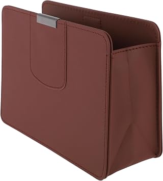X AUTOHAUX Car Sunglasses Case with Magnetic Universal Seat Back Door Side Sunglasses Holder for Car Leather Claret 20.5