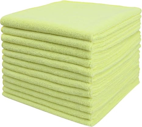 Tricol Clean Microfiber Cleaning Cloth, 16in*16in, 12 Pack Ultra-Thick Cleaning Rags, Super Absorbent, Lint Free & Strea