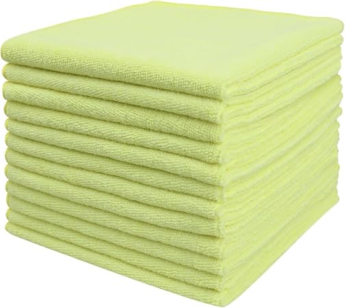 Tricol Clean Microfiber Cleaning Cloth, 16in*16in, 12 Pack Ultra-Thick Cleaning Rags, Super Absorbent, Lint Free & Strea