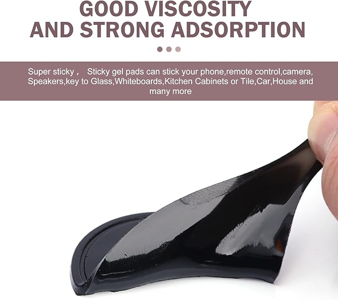 5PCS Sticky Gel Pads, Removable Silicone Anti-Slip Pad, Multi Function Car Dashboard Gel Mat, Round Non Slip Magic Sticky Pads for Rugs, Glass, Mirrors, Tile, Cell Phone