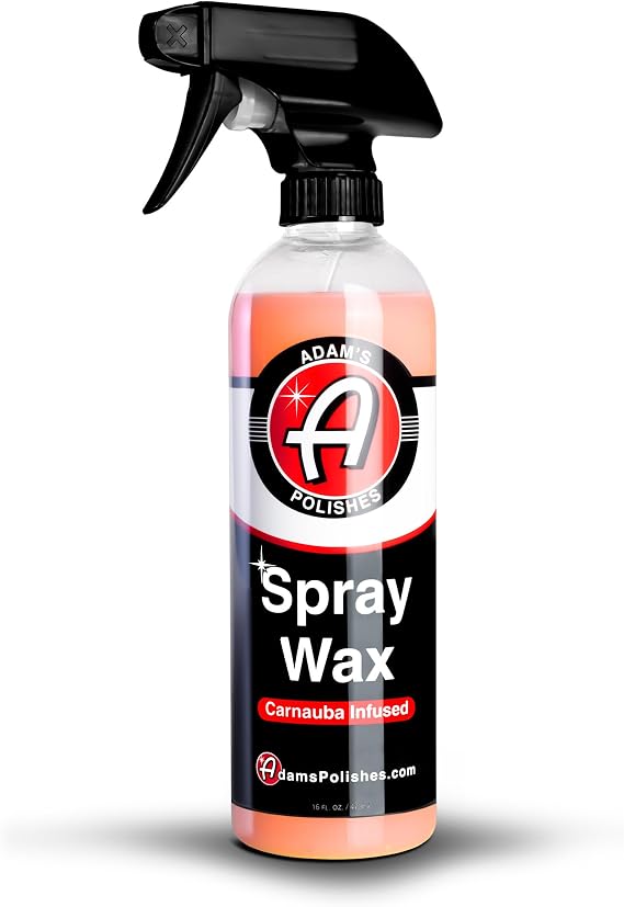Adam's Polishes Spray Wax 16oz - Premium Infused Carnauba Car Wax Spray For Shine, Polish & Top Coat Paint Protection | 