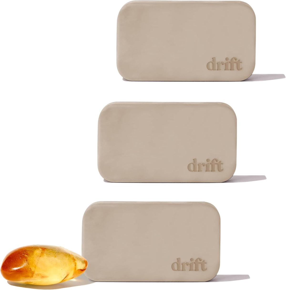 Car Air Freshener - The Original Stone Air Freshener - Car Odor Eliminator - Long Lasting Scent - Metal Clip - Essential Oils - Clean Ingredients - Amber Scent 3 Pack Refill - NO CLIP INCLUDED
