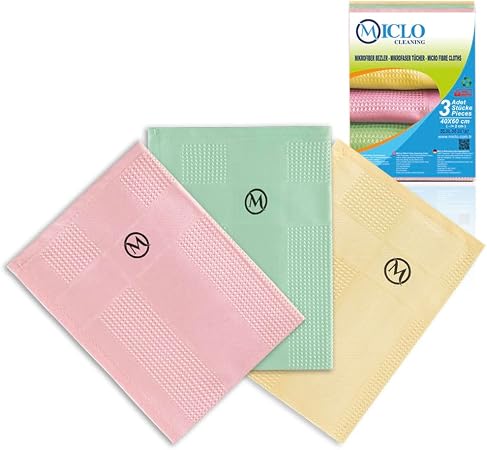 Microfibre Premium Cleaning Cloth Set of 3 - Magic Cloth | All Purpose, Absorbent Washcloth | Microfiber for Window, Kit