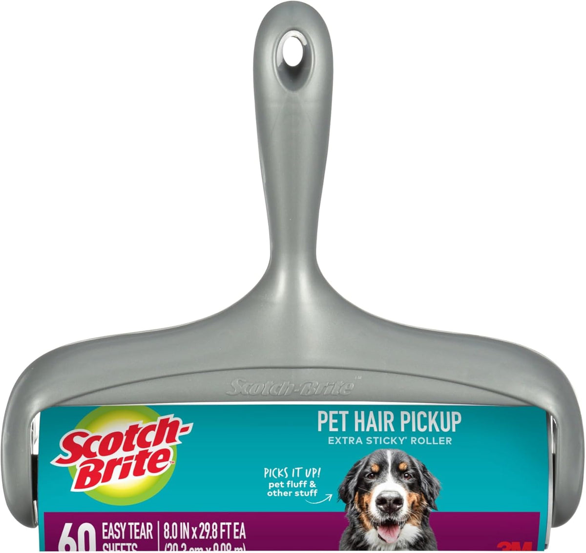 Pet Hair Extra Sticky Large Lint Roller, 60 Sheets, 1 Pack