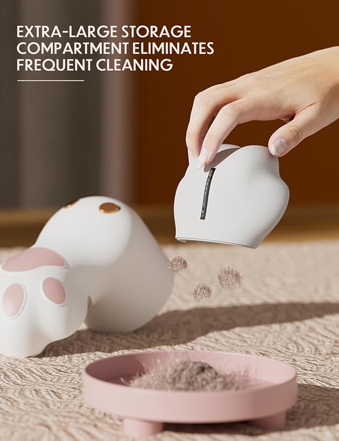 Cute Cat Paw Fabric Shaver, 3-Speed Lint Remover for Clothes, Sweaters, Couches, 2 Extra Blades for Effective Fuzz and Bobble Remove Pilling on All Fabrics and Furniture