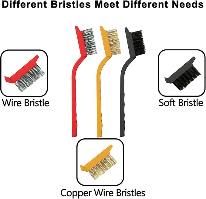 Crevice Cleaning Brush 12-Pack - Heavy Duty Hard Bristle Gap Brush for Deep Cleaning - Ultra-Thin Window Track Cleaning Tool for Shower Grout, Sliding Doors, Baseboards & Auto Detailing