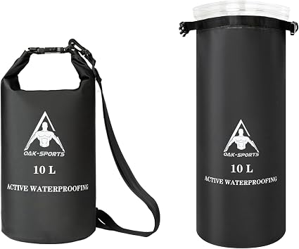 Oak-Sports Dry Bag Waterproof Backpack 5L/10L/20L, Roll Top Lightweight Beach Bag with Double Zipper Seal for Swimming, 