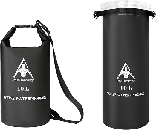Oak-Sports Dry Bag Waterproof Backpack 5L/10L/20L, Roll Top Lightweight Beach Bag with Double Zipper Seal for Swimming, 