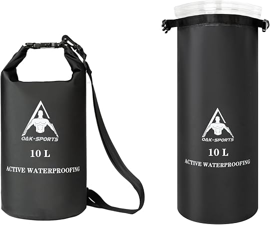Oak-Sports Dry Bag Waterproof Backpack 5L/10L/20L, Roll Top Lightweight Beach Bag with Double Zipper Seal for Swimming, 