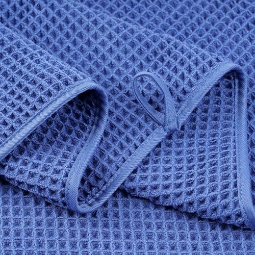 430 GSM Poly Blend Microfiber Quick Dry Waffle Bath Towel, 30x60 in