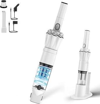 Handheld Vacuum Cordless 25000PA, Super Lightweight 1lb with Powerful Suction, Charging Dock, Car Charger, Single Touch 