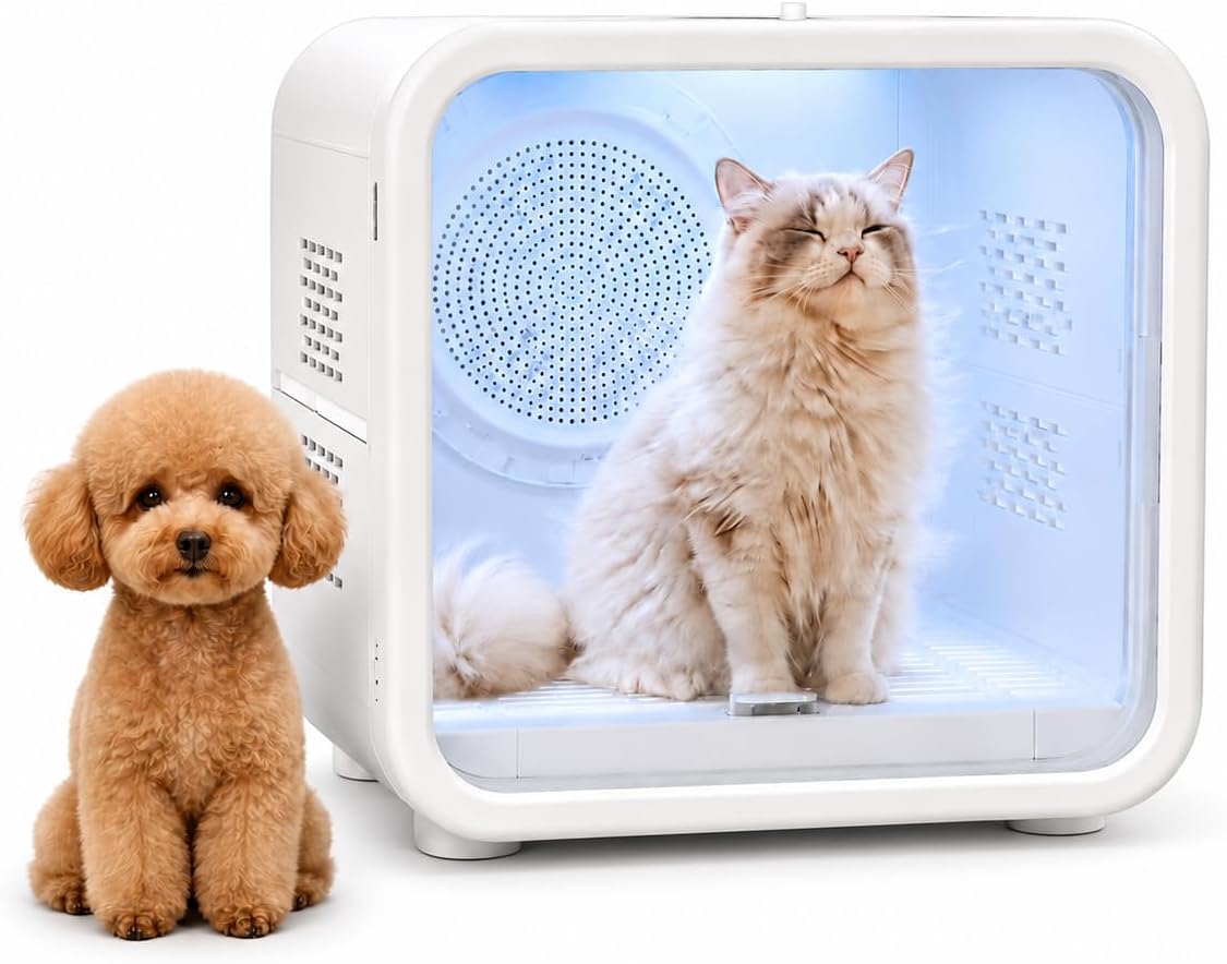 Pet Dryer Box Cat Dryer Small Dog, Petting Window for Small Pet
