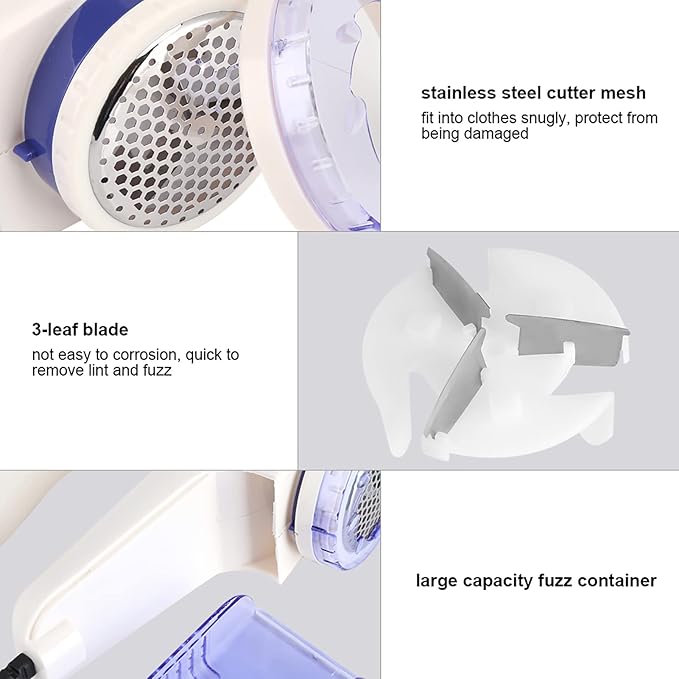 Fabric Shaver, Electric Fuzz Remover Clothes Lint Remover for Clothes Sweater Couch Blanket Curtain Wool Cashmere(US Plug 110V)