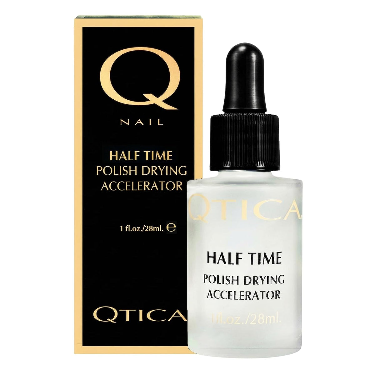 Half Time Polish Drying Accelerator – Fast-Dry Top Coat Nail Polish Dryer for Manicures & Pedicures – No Smudge, No Streak, No Dents – Quick-Dry Nail Solution for Long-Lasting Wear 1oz