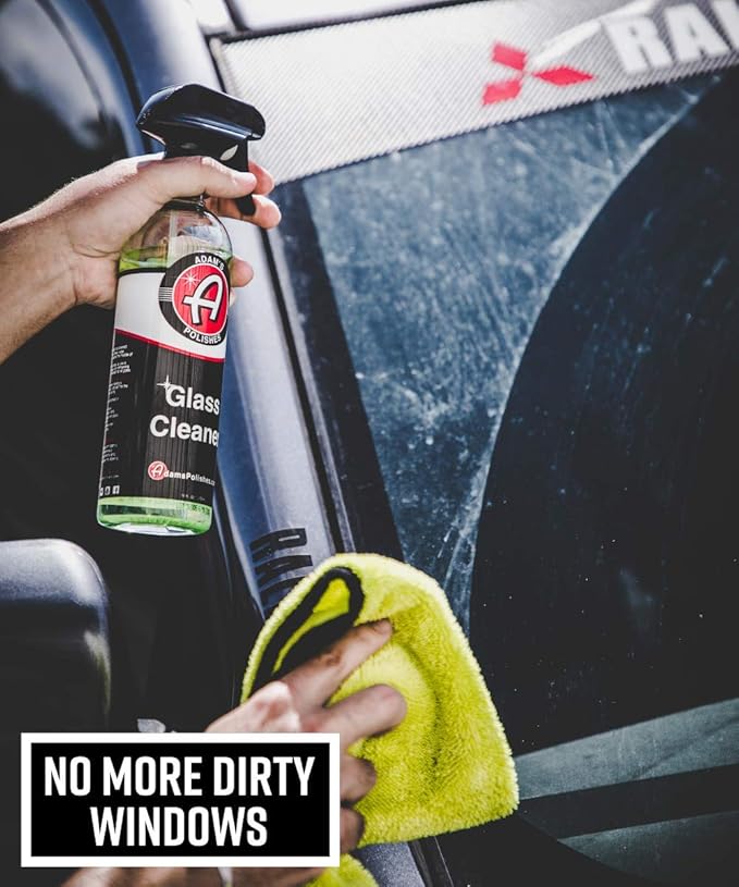 Adam's Polishes Glass Cleaner - Car Window Cleaner | Car Wash All-Natural Streak Free Formula for Car Cleaning | Safe On Tinted & Non-Tinted Glass | Won’t Strip Car Wax or Paint Protection