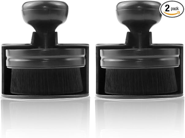2 PCS Car Tire Shine Applicator Brush, Auto Tire Detail Brushs, Portable Car Tire Brush with Seal Cover Design, High Den