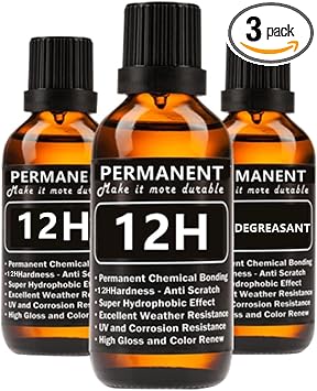 12H Nano Ceramic Coating for Cars Automobile Wax Better than 9H 10H Hardness 30ml 3bottle suit High Gloss Hydrophobicty 